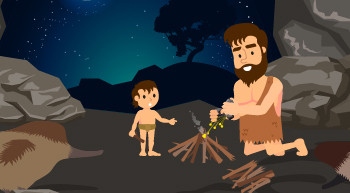 discovery of fire by early man pictures