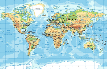 atlas mountains on world map