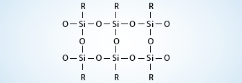 Cross-linked silicones