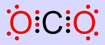 Carbon dioxide follows Octet rule and forms double bonds between each carbon and oxygen