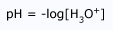 hydronium ion concentration as pH